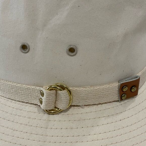 Young An Fedora Hat Men’s Size L 7 1/4 - 7 3/8 Color Cream Canvas - Picture 4 of 11